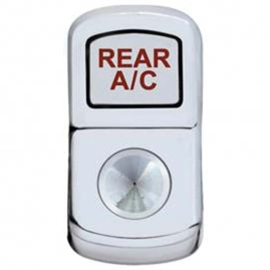Chrome Rear A/C Rocker Switch Cover - Indented