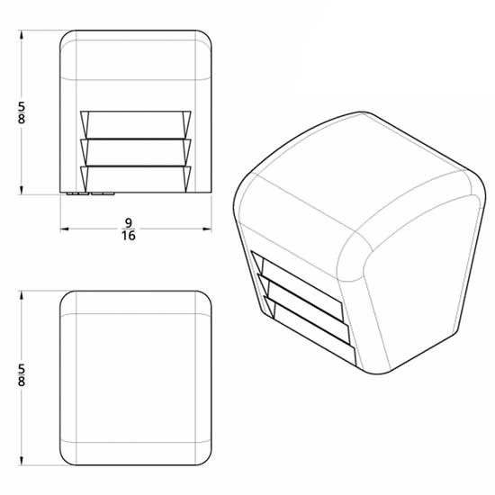 Chrome AC Slider Knobs - 3 Pack