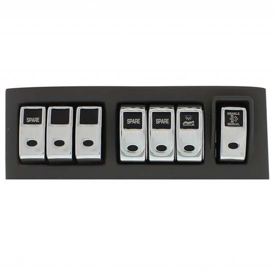 Chrome Rocker Switch Covers With 2 Openings For Peterbilt 579, 567