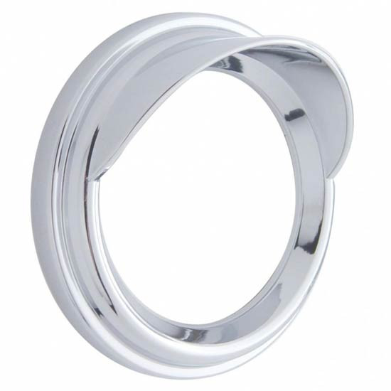 3.75 Inch Chrome Speedometer & Tachometer Gauge Bezel W/ Visor For Freightliner & Peterbilt