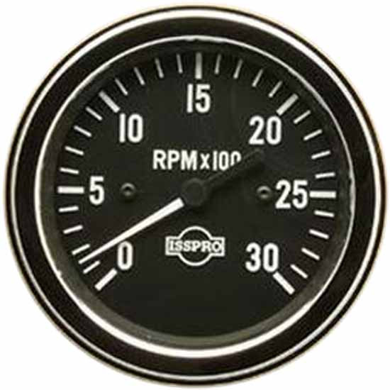 3.375 Inch Chrome Electric Tachometer Gauge 0-3000 RPM By Isspro
