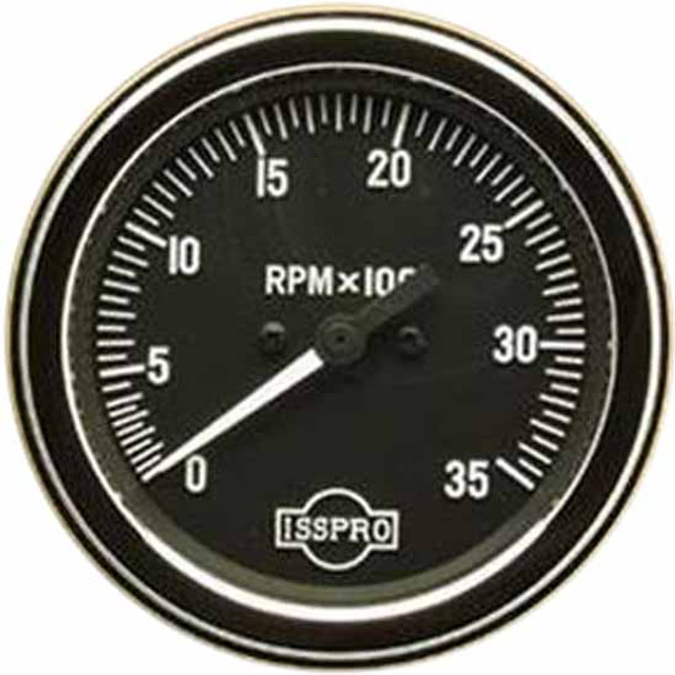 3.375 Inch Chrome Mechanical Tachometer Gauge 0-3500 RPM, By Isspro