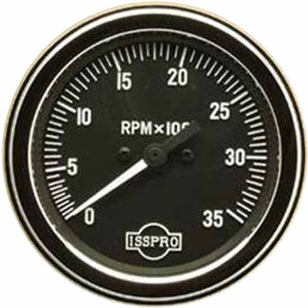 ISSPRO 3.375 Inch Chrome Mechanical Tachometer  0-3500 RPM
