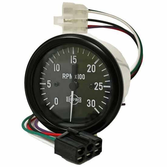 Isspro 3.375 Inch Electric Tachometer Gauge 0-3000 RPM With Black Bezel