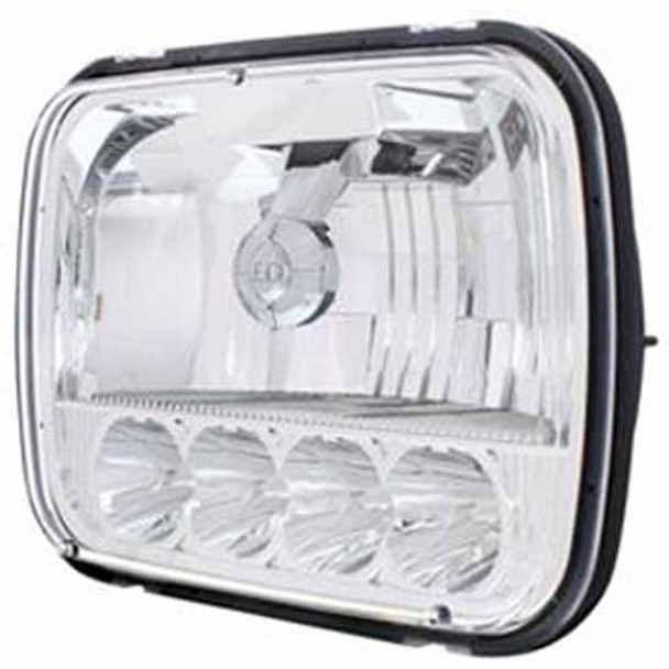 5 X 7 Inch High Power 5 Diode LED Crystal Headlight With High/Low Beam Function