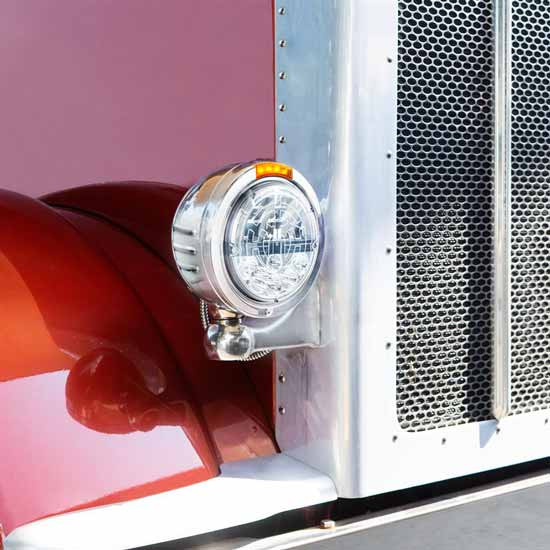 7 Inch Round 500 Lumen Low 950 Lumen High Beam Heated Headlight