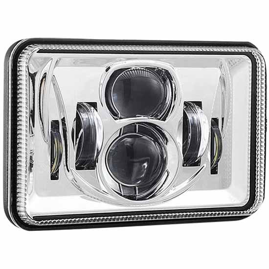 4 X 6 Inch 11 Diode High Beam LED Projector Headlight W/ 6 Diode Low Beam, By Haizer