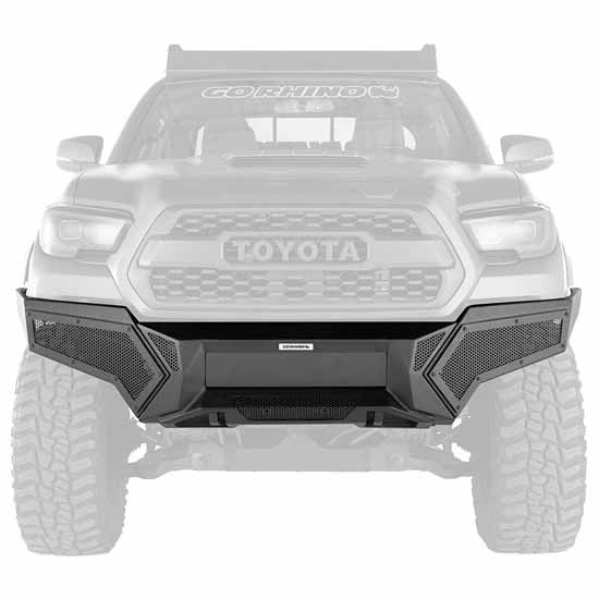 Go Rhino Black Element Front Bumper, 14 Gauge W/ Power Bar For Toyota Tacoma