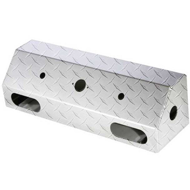 Merritt Diamond Plate Aluminum Air Line Box W/ 2 Oval Light Holes