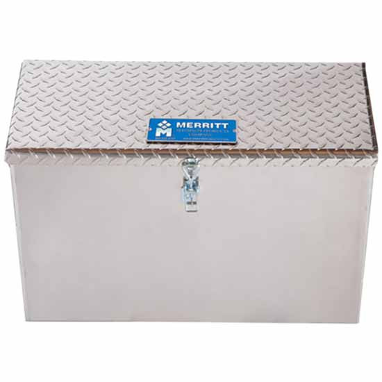 Merritt Aluminum DEF Box, 18 In X 28 In. X 12 In. W/ Diamond Plate Door