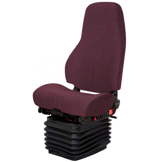 National Admiral High Back Seat  W/ Driver Swivel, Back Cycler, Heat - Cajun Red Mordura Cloth