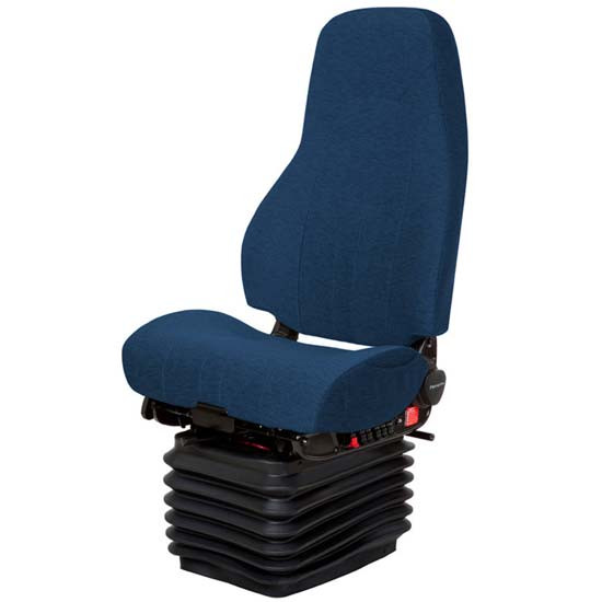 National Admiral High Back Driver Air Seat Standard Base W/ Swivel, Back Cycler, Heat - Orient Blue Mordura Cloth