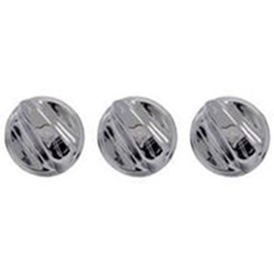 Chrome Plastic Heater Knobs For 2002 Kenworth PK3 4 State Trucks