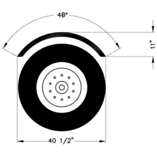 Merritt 40.5 Inch Smooth Aluminum Full Radius Fender
