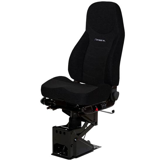 Black Mordura Cloth Corsair Air High Back Seat Standard Base W/ Standard Damper, Air Lumbar Support, Back Cycler & W/O Arm Rests & Back Cycler