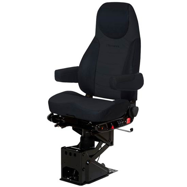 Raven Wing Black Ultraleather Corsair Air High Back Seat Standard Base W/ Backcycler, Arm Rest, Air Lumbar Support, Back Cycler, Heat