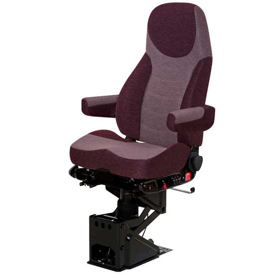 Cajun Red & Patchwork Plum 2 Tone Mordura Cloth Corsair Air High Back Seat Standard Base W/ Backcycler, Arm Rests, Heat, Air Lumbar Support