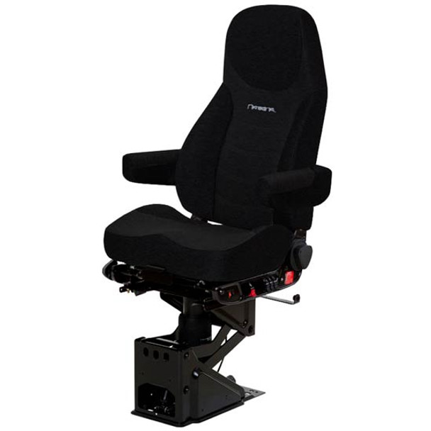 National Corsair Standard Base High Back Seat W/ Back Cycler, Heat - Black Cloth