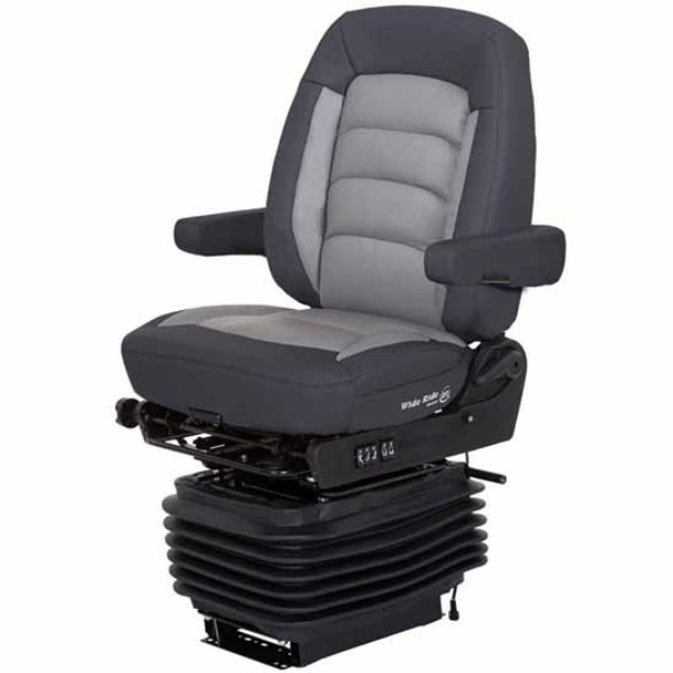 Bostrom Wide Ride +Serta HiPro Suspension Mid Back Seat W/ Armrests - Black / Gray Ultra-Leather Bostrom Wide Ride +Serta HiPro Suspension Mid Back Seat W/ Armrests - Black / Gray Ultra-Leather