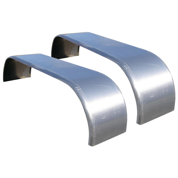 Merritt 304 SS 111 Inch Double Radius Full Fenders For 60 - 66 Inch Axle Spread