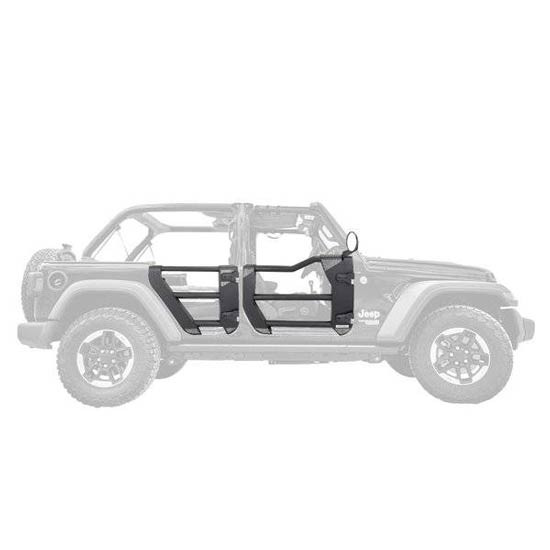 Go Rhino Black Steel Rear Trailline Tube Doors For Jeep Wrangler