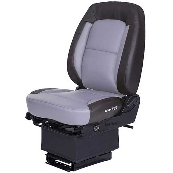 Bostrom Wide Ride Core Standard Base Mid-Back Seat - Black/Gray Ultra-Leather