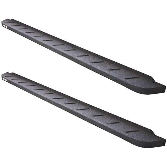 Textured Black Steel Running Board Kit For Chevrolet, GMC Classic Double Cab 2014-2019