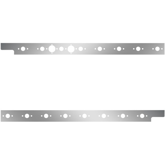 Cab Panels W/ 16 P3 Light Holes, Dual Block Heater Plugs For Peterbilt 567, 579 W/ Rear-Mount Exhaust