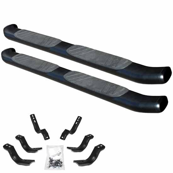 Black Composite Side Step Kit For Dodge Ram 1500 Quad Cab 2009-2014
