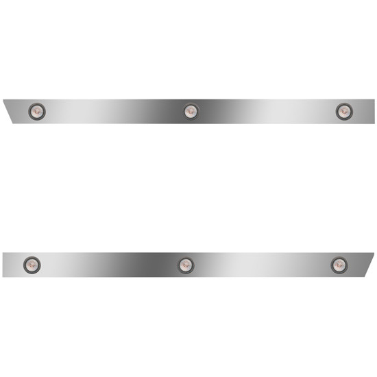 3 Inch Cab Panels W/ 6 - 2 Inch Amber/Clear LEDs, Block Heater Plug For Peterbilt 367 SFA Day Cab