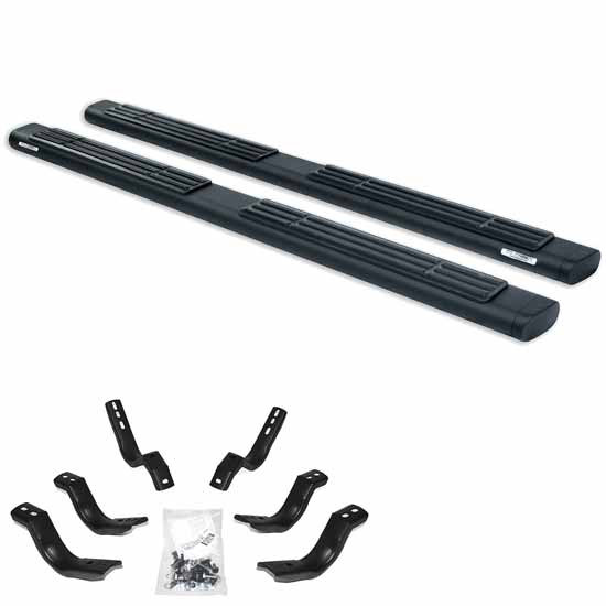 Go Rhino OE Xtreme 6 Inch Textured Black Galvanized Steel Sidesteps W/ Brackets, Complete Kit For 1999 - 20016 Ford F-250, F- 350 W/ Super Cab