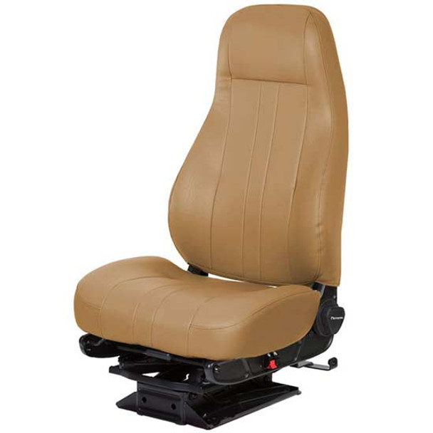 Oasis Tan Vinyl Captain Lo Air High Back Seat Low Base W/ Back Cycler, Air Lumbar Support, & W/O Arm Rests & Back Cycler Oasis Tan Vinyl Captain Lo Air High Back Seat Low Base W/ Back Cycler, Air Lumbar Support, & W/O Arm Rests & Back Cycler