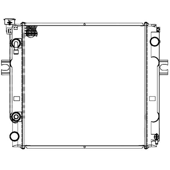 BESTfit Plastic Aluminum Radiator With Oil Cooler 17.6875 X 17.675 Inch For Nissan Lift Trucks