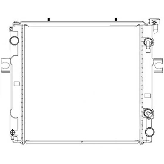BESTfit Plastic Aluminum Radiator With Top Pin Bracket, Oil Cooler Crossflow For Toyota Lift Trucks