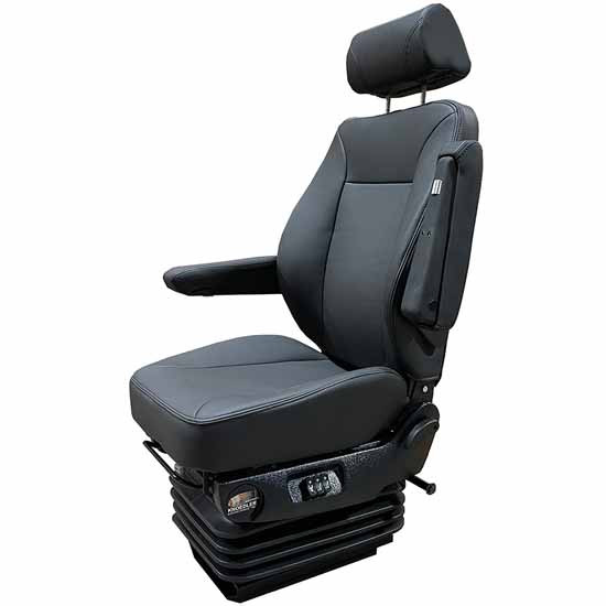 Knoedler Air Chief Standard Base High Back Seat - Black Synthetic Leather