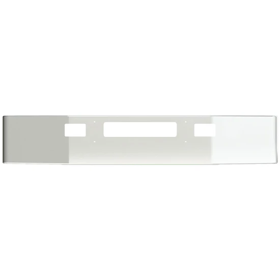20 Inch Chrome Wrap Around Bumper, 10 Gauge W/ 7.62 Inch Tow, Vent & Bolt Holes For Ford F650-F750 SBA