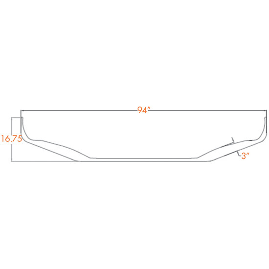 20 Inch Chrome Wrap Around Bumper, 10 Gauge W/ 7.62 Inch Tow, Vent & Bolt Holes For Ford F650-F750 SBA