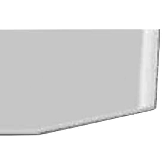 Chrome 22 Tapered To 20 Inch Rolled End Bumper W/ Center Tow & Fog Holes For Freightliner