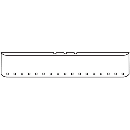 20 Inch Chrome Rolled End American Eagle Blind Mount Bumper W/ 17 - 2 Inch Light Holes For Freightliner FLC, Classic & Cabover SFA 1984-1999