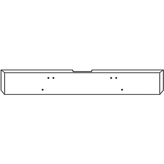 Chrome Plated Steel 20 Inch Texas Square End Bumper W/ Bolt Holes Only