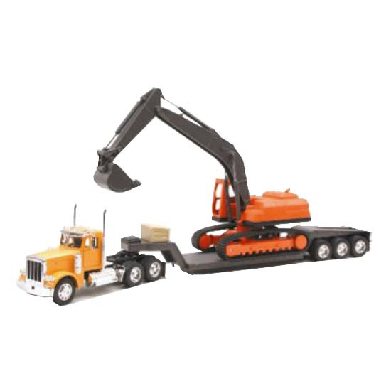 CSM 1:32 Scale Peterbilt 379 W-DD Tri Axle Trailer & Tracker Diecast Model