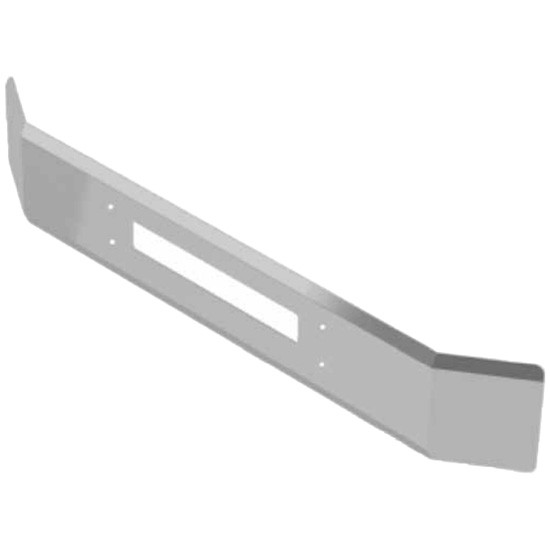12 Inch Chrome Bumper, 7 Gauge W/ 7 Inch Break Back, Tow Holes For Chevrolet C60, C65, C70, GMC 7000