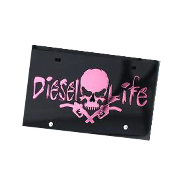 Diesel Life Black & Pink License Plate