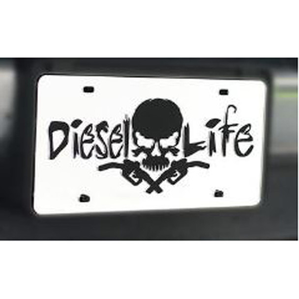 Diesel Life Chrome & Black License Plate Diesel Life Chrome & Black License Plate
