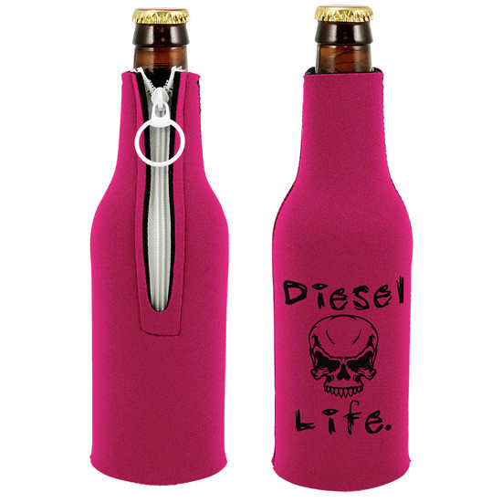 Diesel Life Pink & Black Bottle Koozie