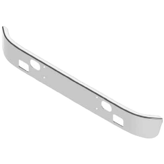 10 Inch Chrome Wrap Around Bumper, Factory Style W/ Mounting & Tow/Hitch Holes  For International S1700, S1800, S1900