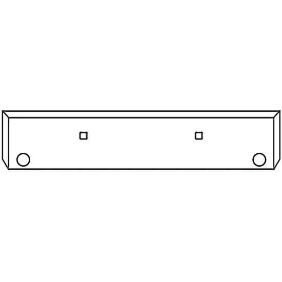 20 Inch Chrome Boxed End Bumper W/ Tow, 4 Inch Light Holes For International 9900i