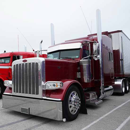 Texas Rolled End Bumper, 7 Gauge 18 Inch Blank Chrome