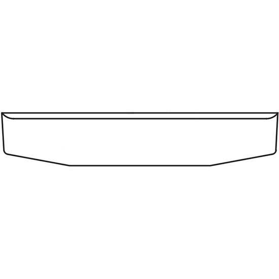 20-16 Inch Chrome Standard Bumper Blind Mount W/ Rolled Ends & USX Mounting Plates For Freightliner, Peterbilt & Western Star