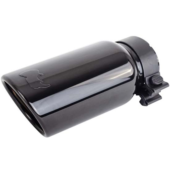 Black Chrome Universal 14 Inch Exhaust Tips For 2.5 Inch Diameter Exhaust Tubes